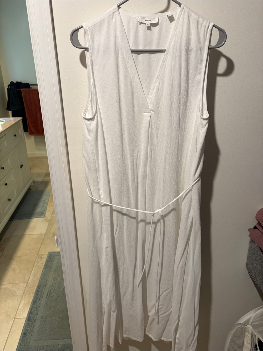 Vince White Lightweight Sleeveless Dress